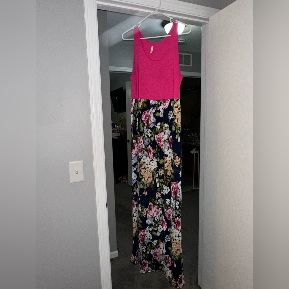 COPY - Pink Blush Floral Maternity Dress XL